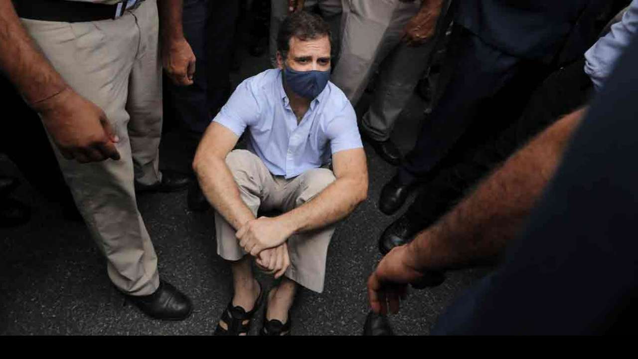 Modi is a King, says Rahul Gandhi before his detention during Congress protest