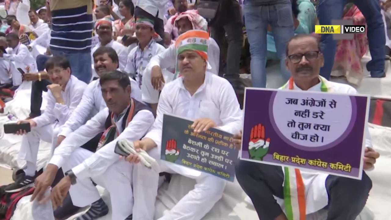 Congress holds protest in Patna over ED probe against Sonia Gandhi
