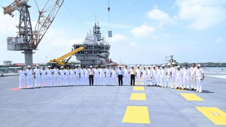 Senior officers from Indian Navy and Cochin Shipyard