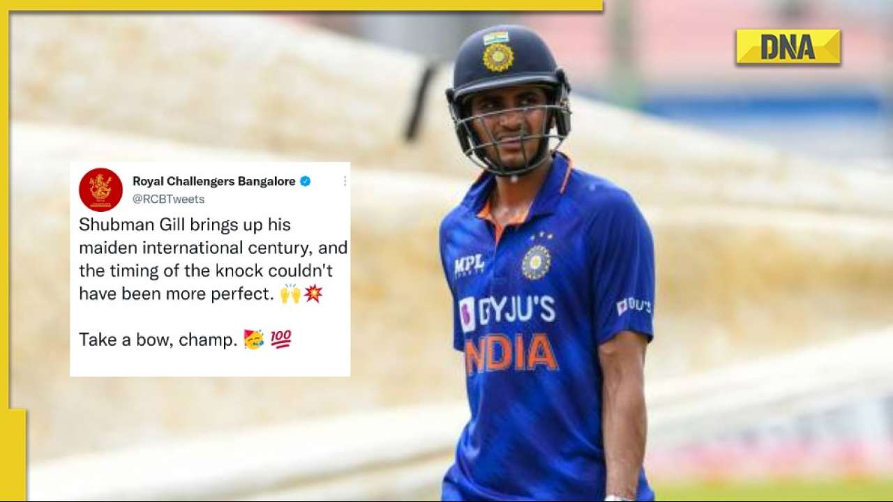 IND vs WI 3rd ODI RCB trolled after congratulating Shubman Gill for