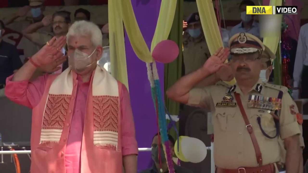 LG Manoj Sinha attends passing out parade of J&K Police Constables 