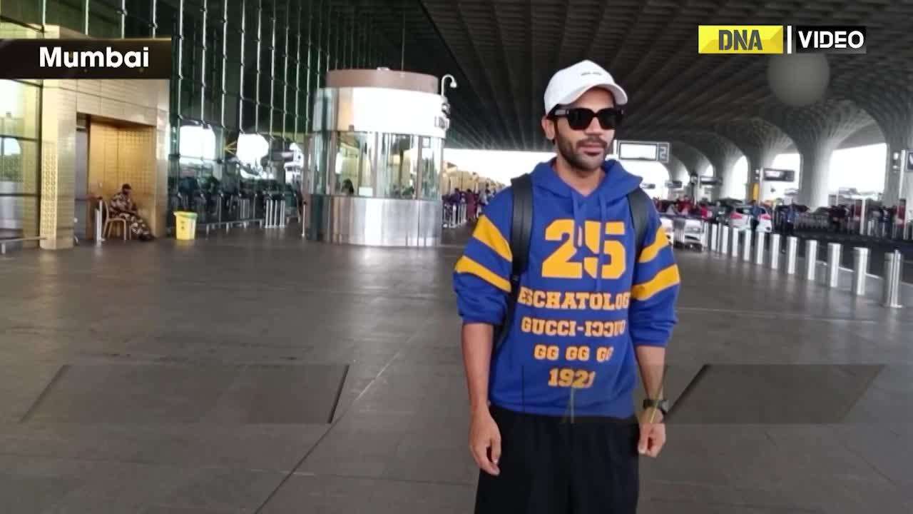 Rajkummar Rao donnes a casual look at Mumbai airport