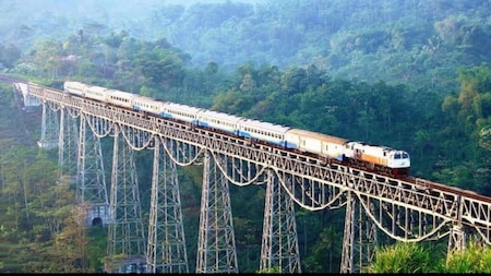 Argo Gede Train Railroad, Indonesia