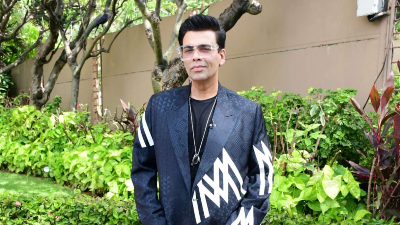 Karan Johar wears printed blazer