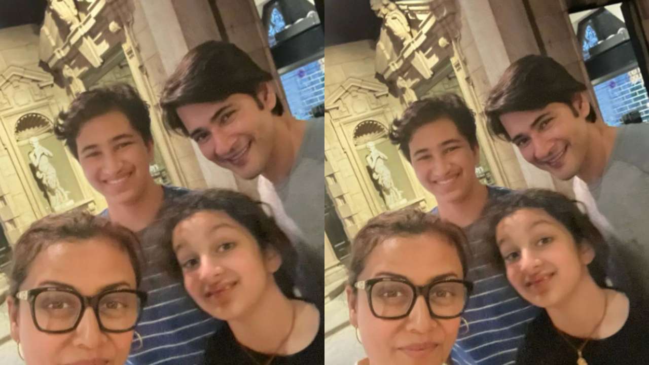 Mahesh Babu with his kids Sitara and Gautham