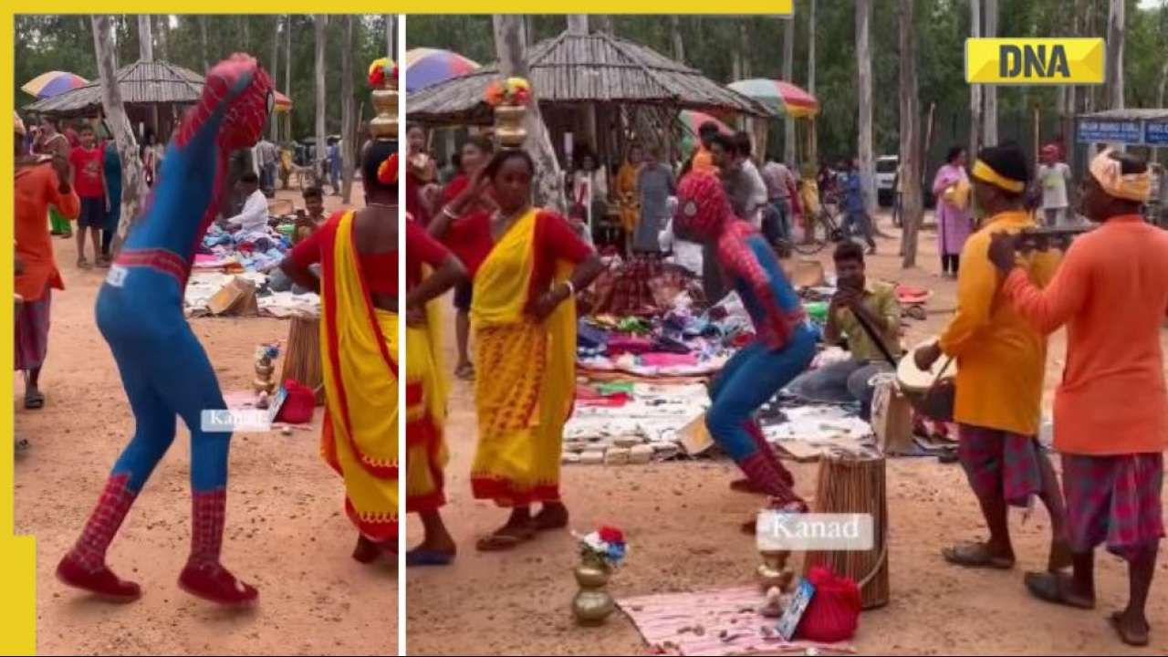 Viral video of 'Spider-Man' dancing in West Bengal market is unmissable,  here's how social media reacted