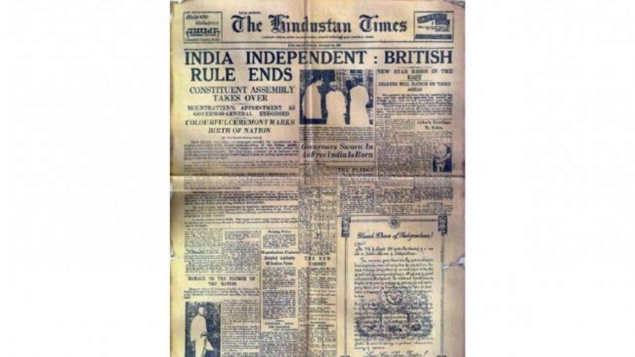 In Pics How Newspapers Reported Indias Independence And Partition In 1947