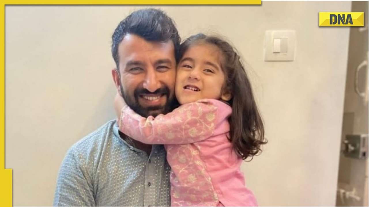 Watch: Cheteshwar Pujara's daughter claps and dances with joy after he scores 174 for Sussex