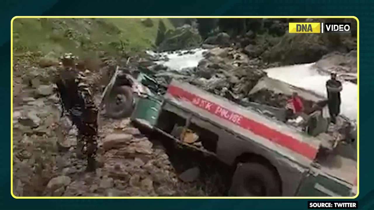 Tragic accident! Bus carrying ITBP jawans, cops falls into river in J&K's Pahalgam