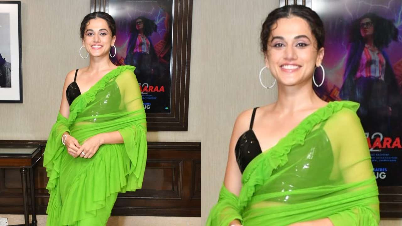 1280px x 720px - In pics: Dobaaraa actress Taapsee Pannu turns heads in gorgeous green saree
