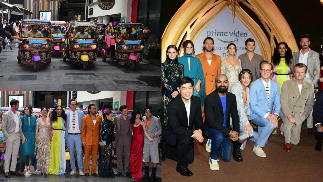 In pics: The Rings of Power cast arrive in autos at screening in Mumbai,  give major fashion goals
