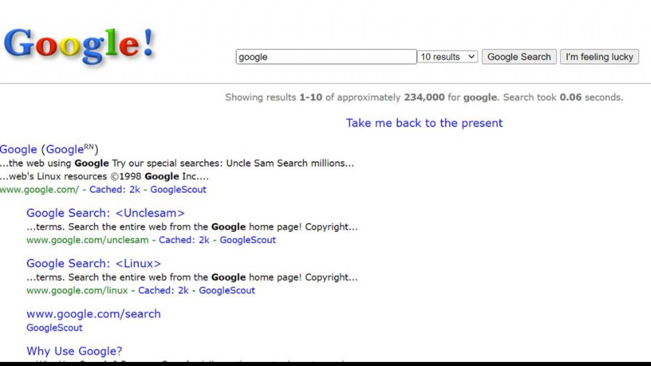 Google in 1998