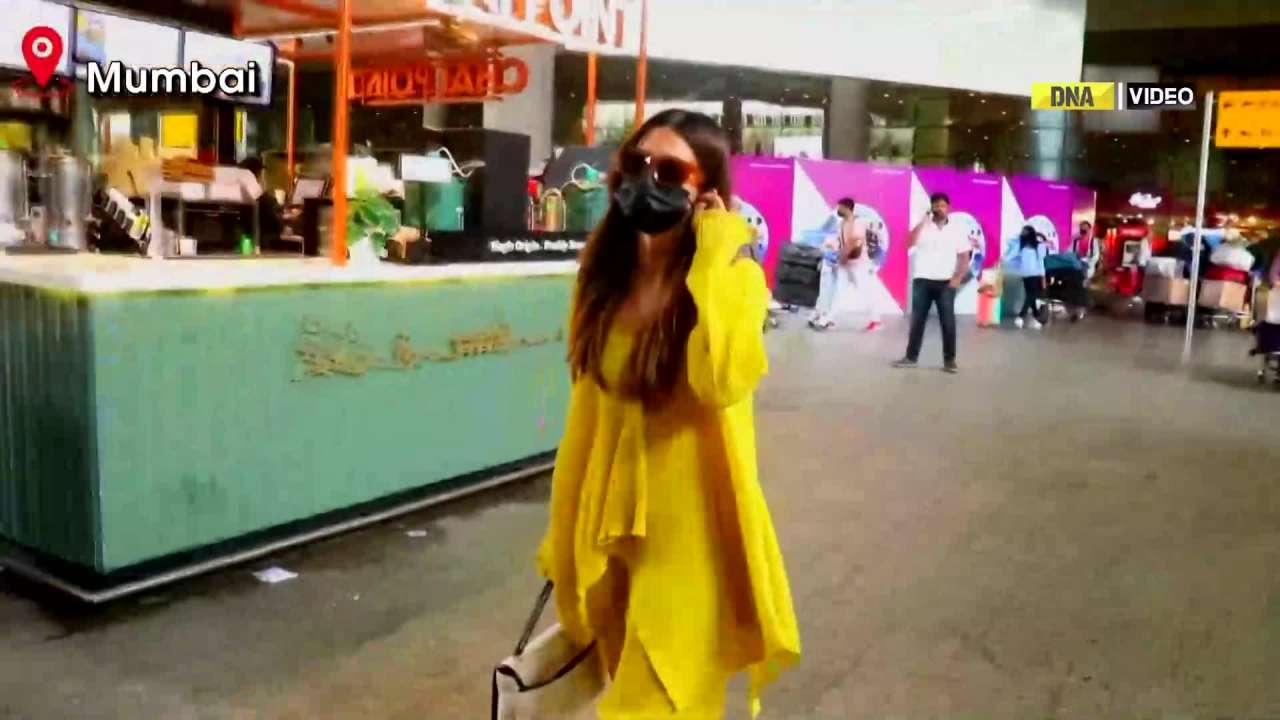 Kriti Kharbanda aces all-yellow look in Mumbai