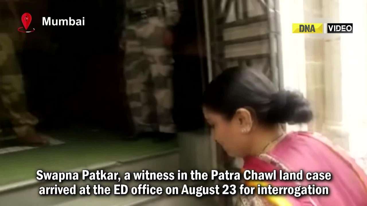 Witness Swapna Patkar arrives at ED office for Patra Chawl case