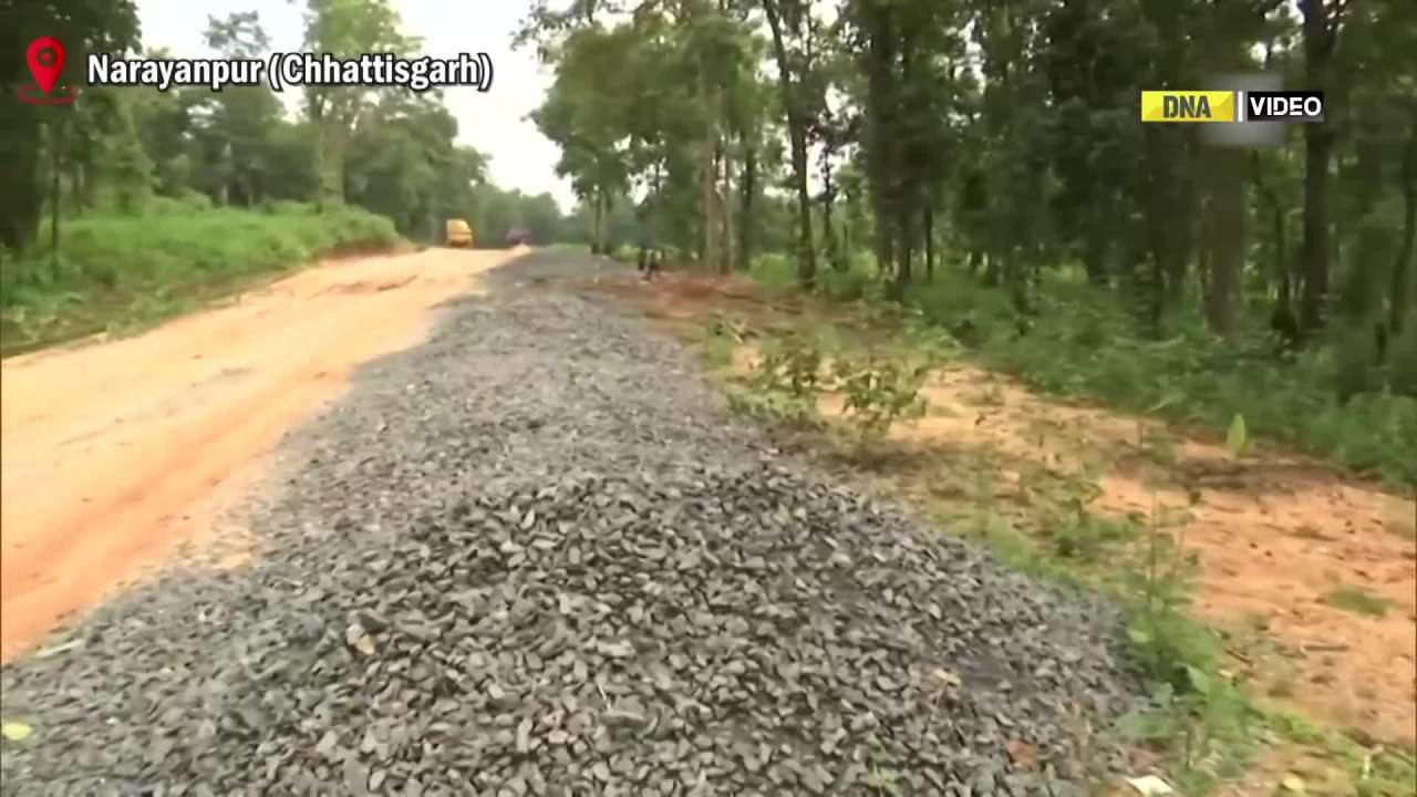Chhattisgarh: Construction of 85 km long road in Naxal-marred areas of Narayanpur in full swing 