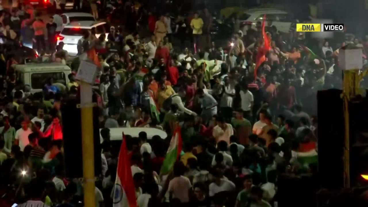 Asia Cup: People burst crackers to celebrate India’s win against Pakistan in Nagpur