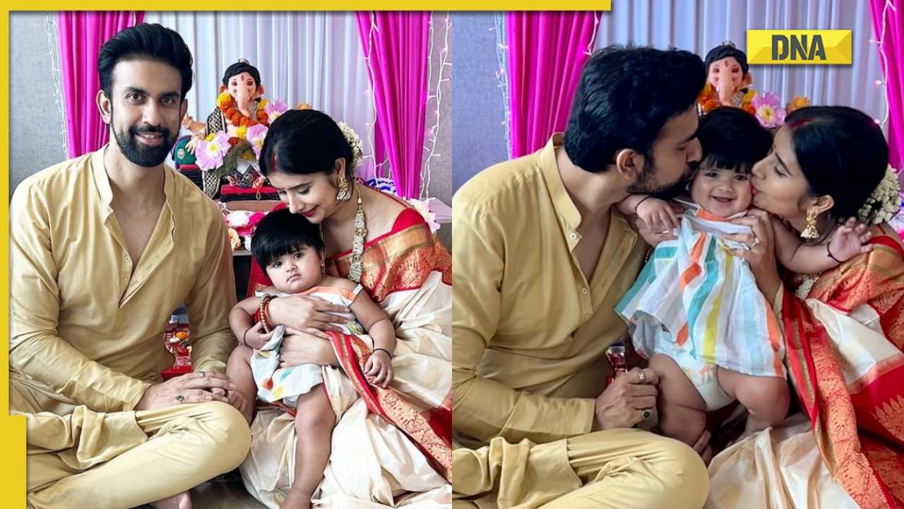 Charu Asopa Rajeev Sen Celebrate Ganesh Chaturthi With Daughter Ziana 