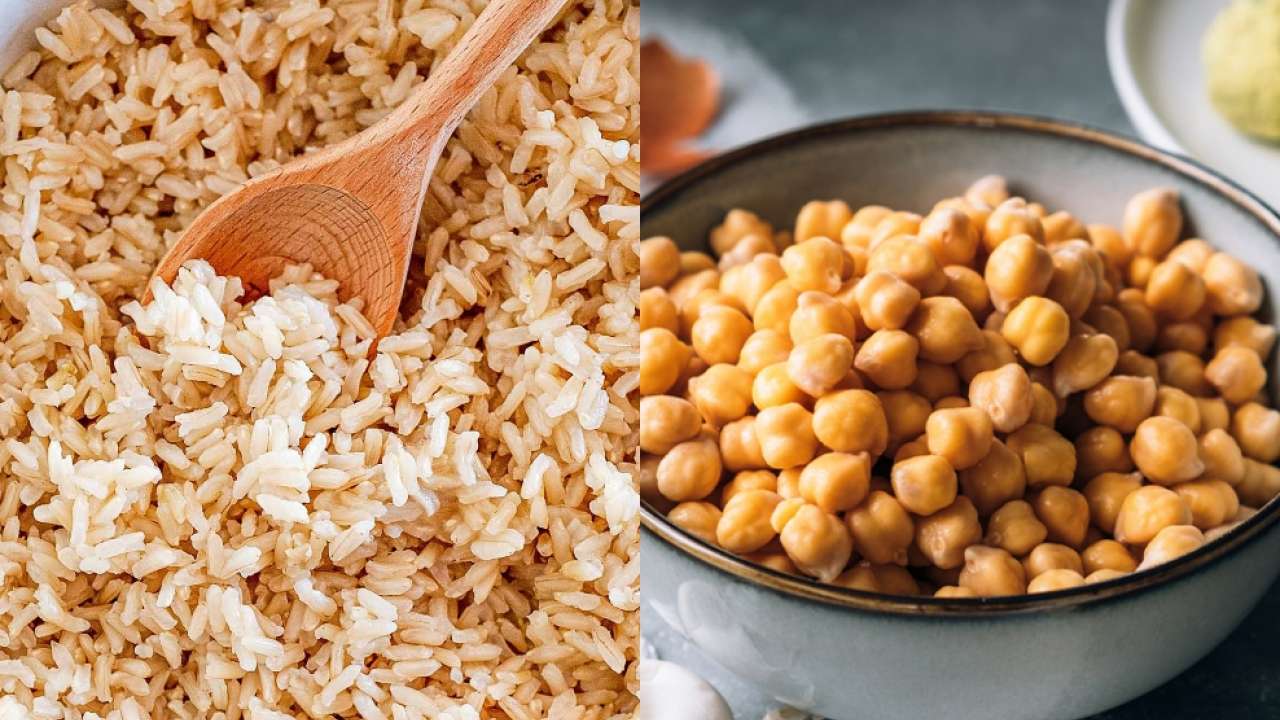 Chickpeas and brown rice