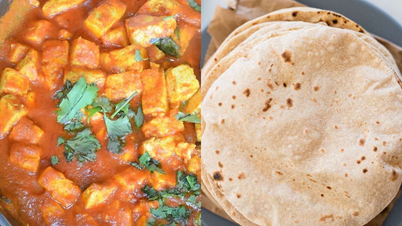 Tofu curry and roti