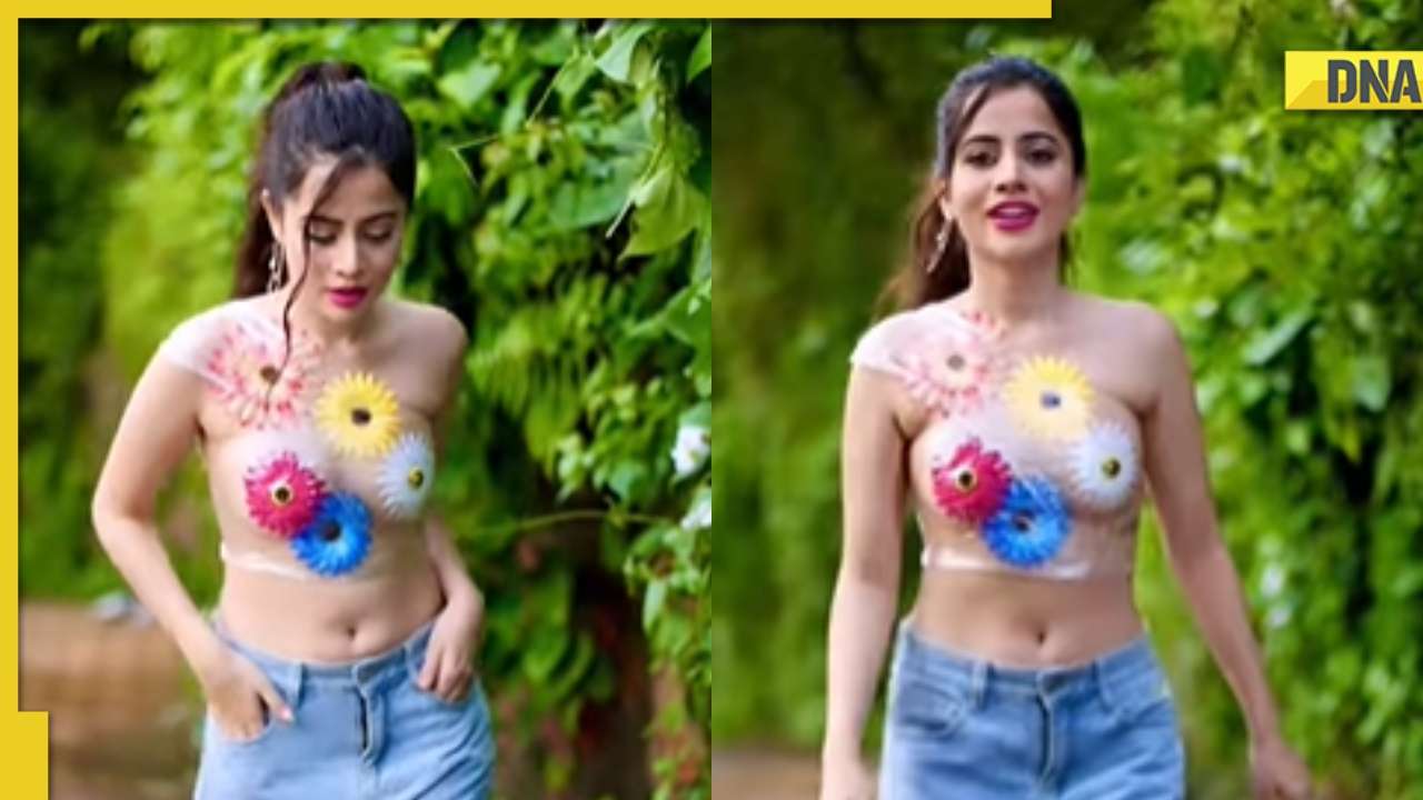 Urfi Javed makes crop top with plastic food film, video goes viral