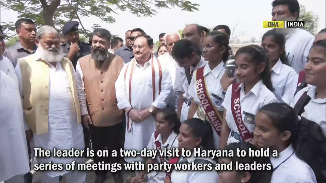 Haryana: JP Nadda reaches Ambala