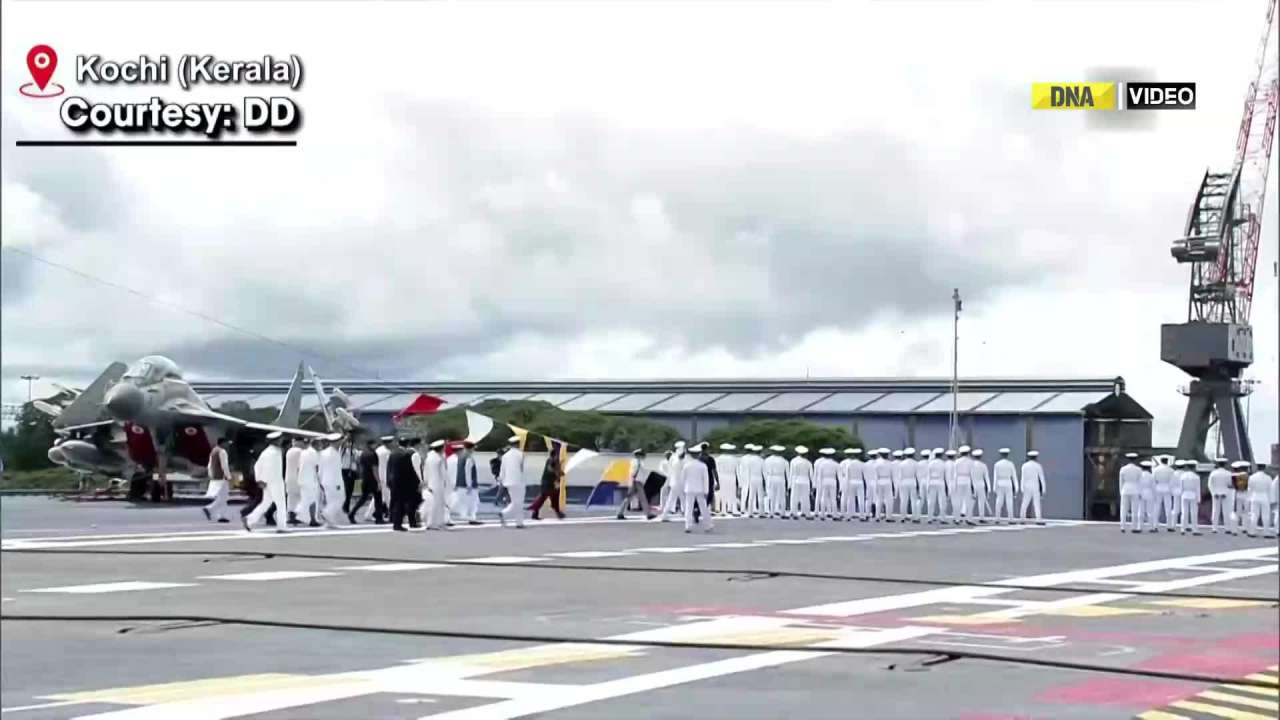 PM Modi hoists new Naval Ensign ‘Nishaan’ at commissioning event of INS Vikrant