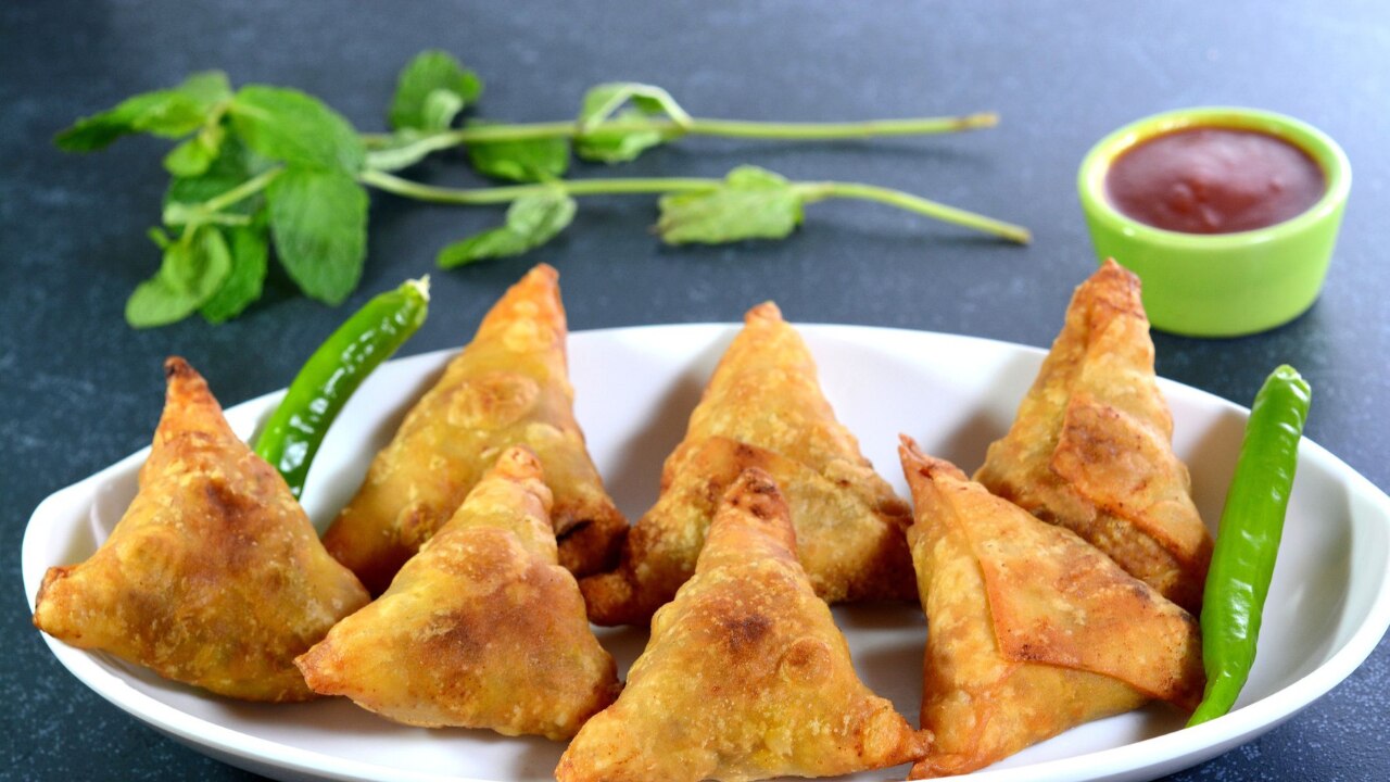 Triangle shaped samosa