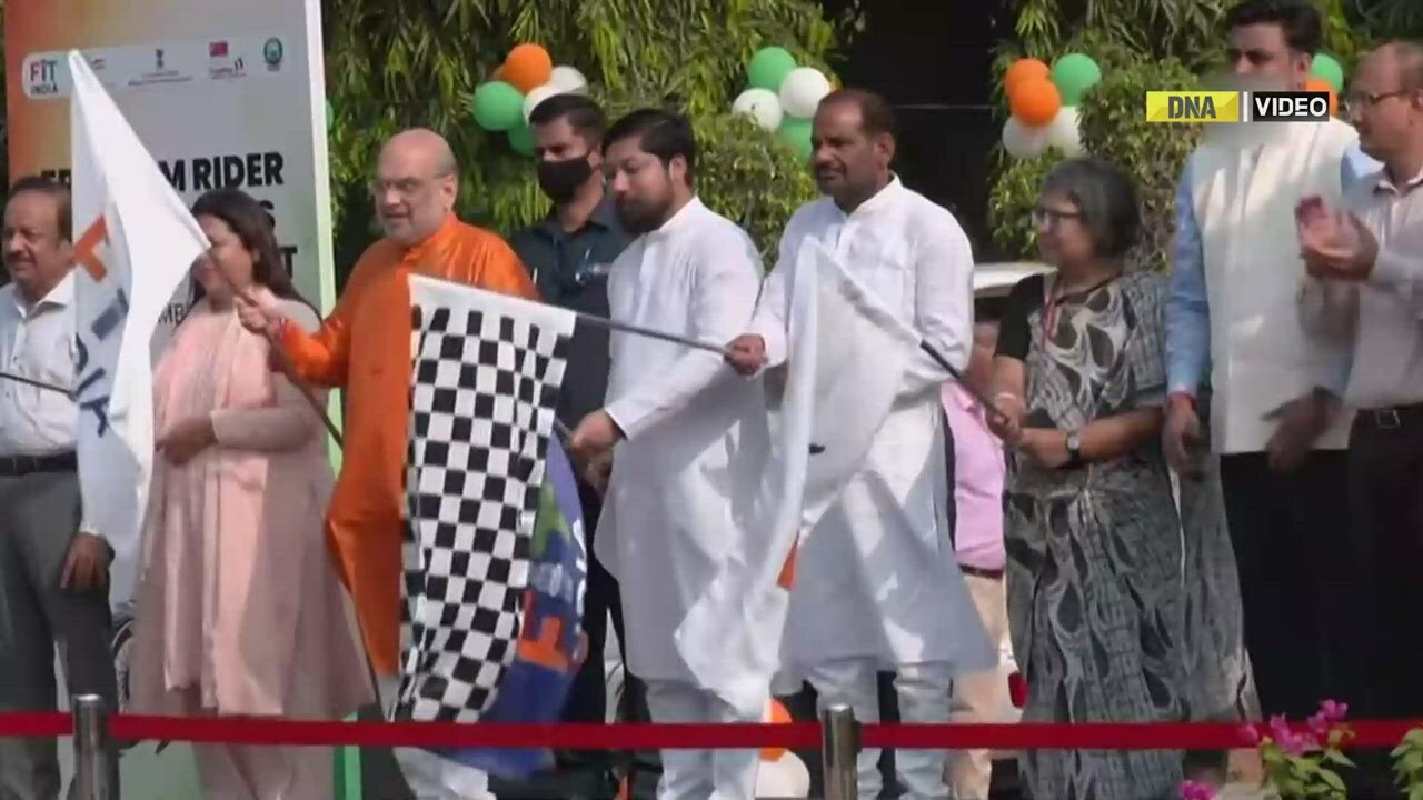 Amit Shah flags off ‘Freedom Rider Biker Rallies’ in Delhi