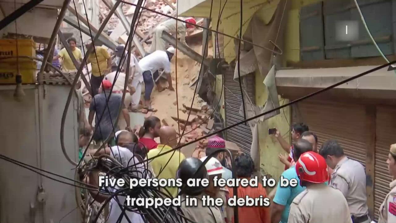 Delhi: 2 persons injured, 5 feared trapped in building collapse in Azad Market area