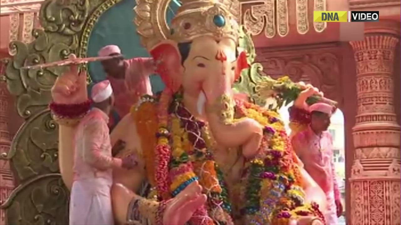 Mumbai: Huge crowd gathers at procession taking Lalbaugcha Raja’s idol for immersion