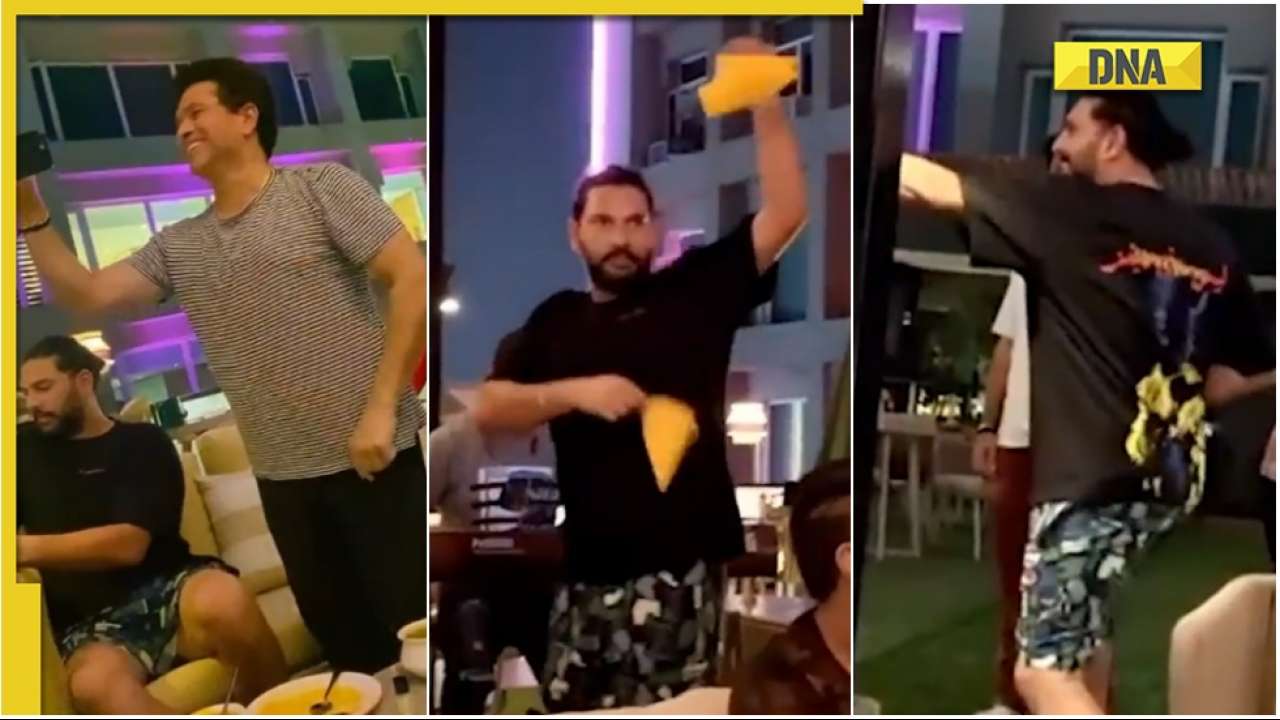 Watch: Yuvraj Singh dances beside Sachin Tendulkar on song sung by Suresh Raina, Irfan Pathan
