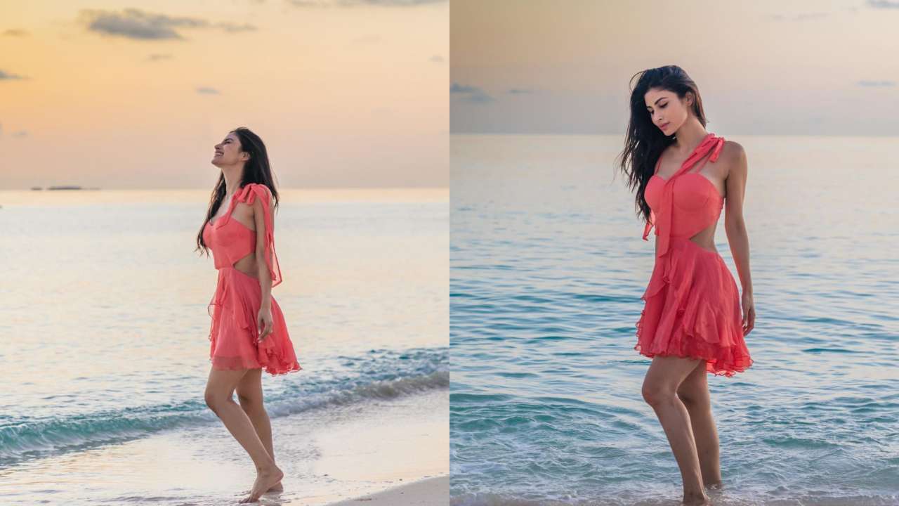 Brahmastra star Mouni Roy looks breathtaking in pink dress, drops ...