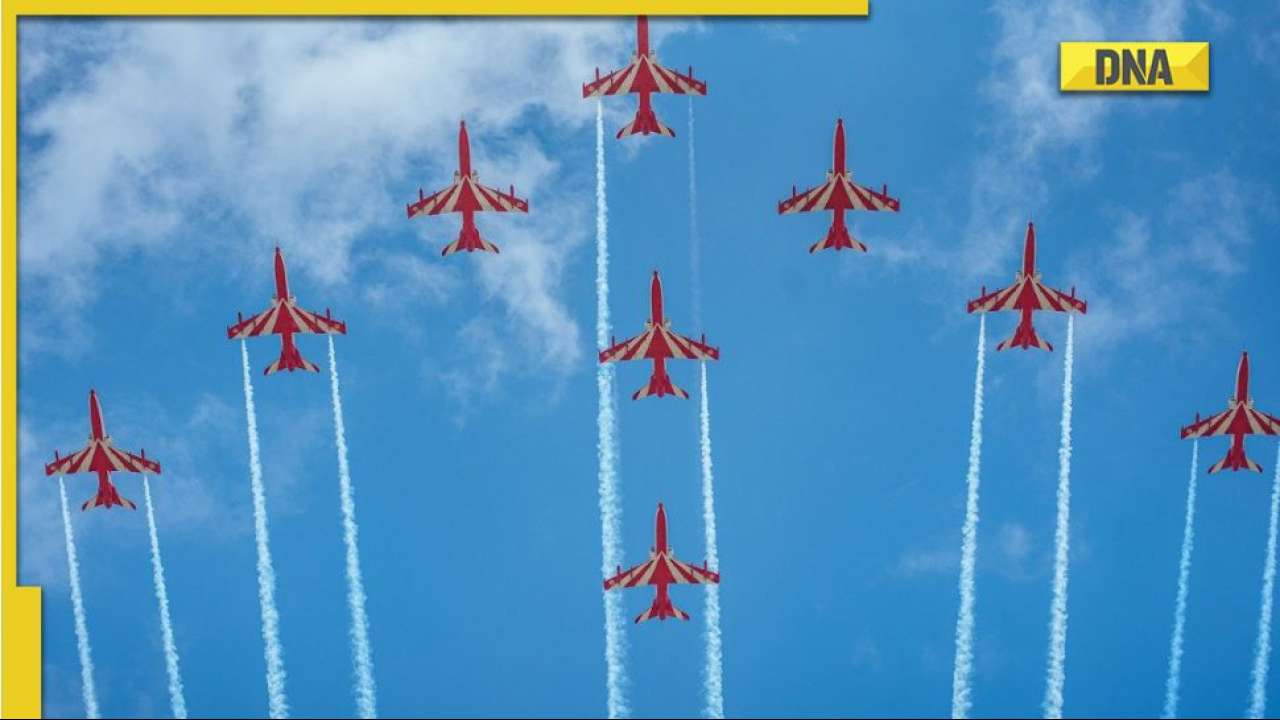 WATCH: Indian Air Force’s Surya Kiran aerobatic team enthralls audience in stunning air show