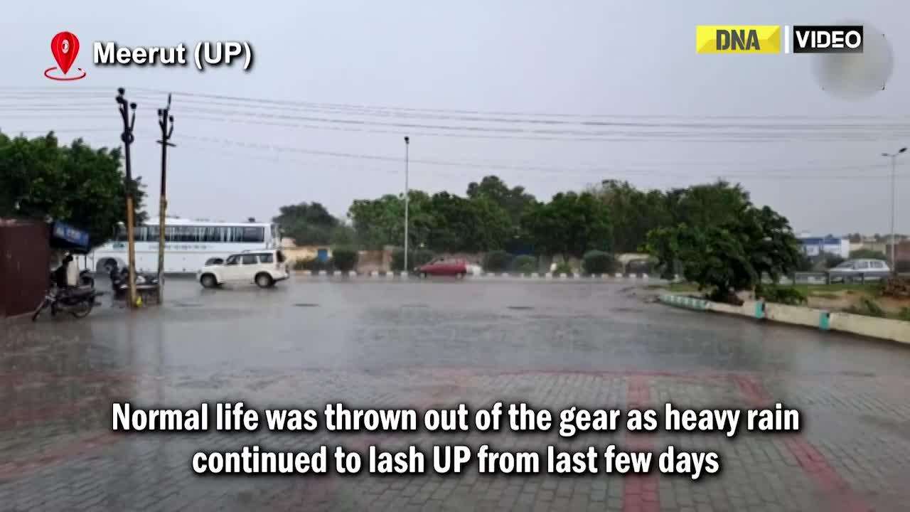 Heavy rainfall causes waterlogging in several parts of Meerut, Uttar Pradesh