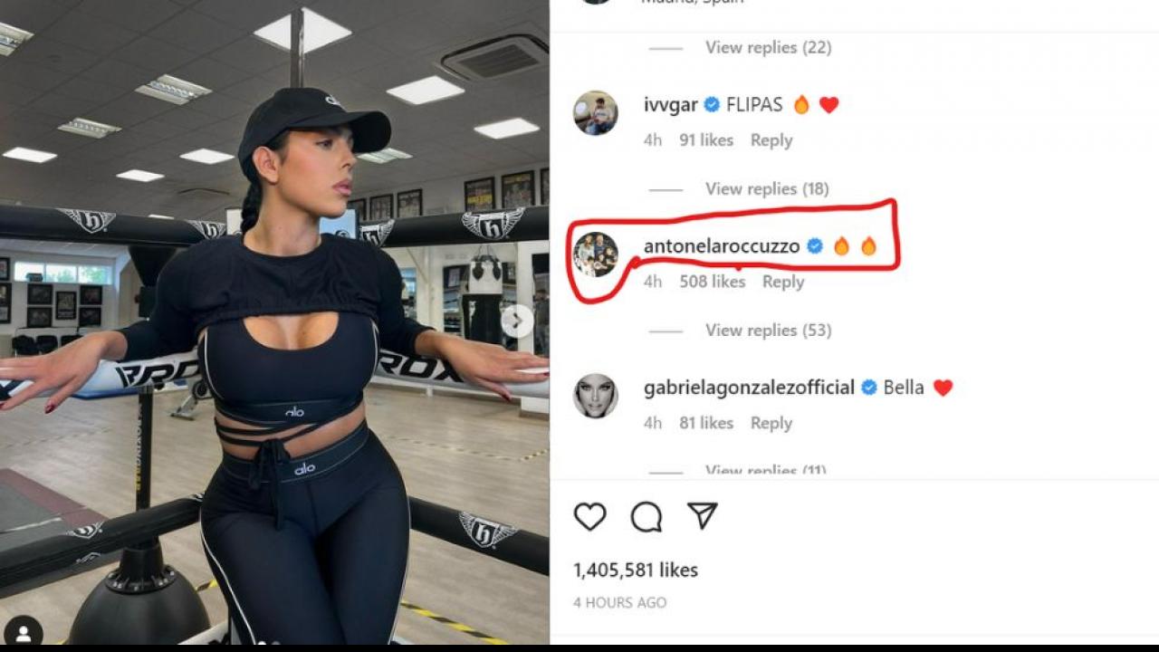 Messi's wife comment Ronaldo's partner pic