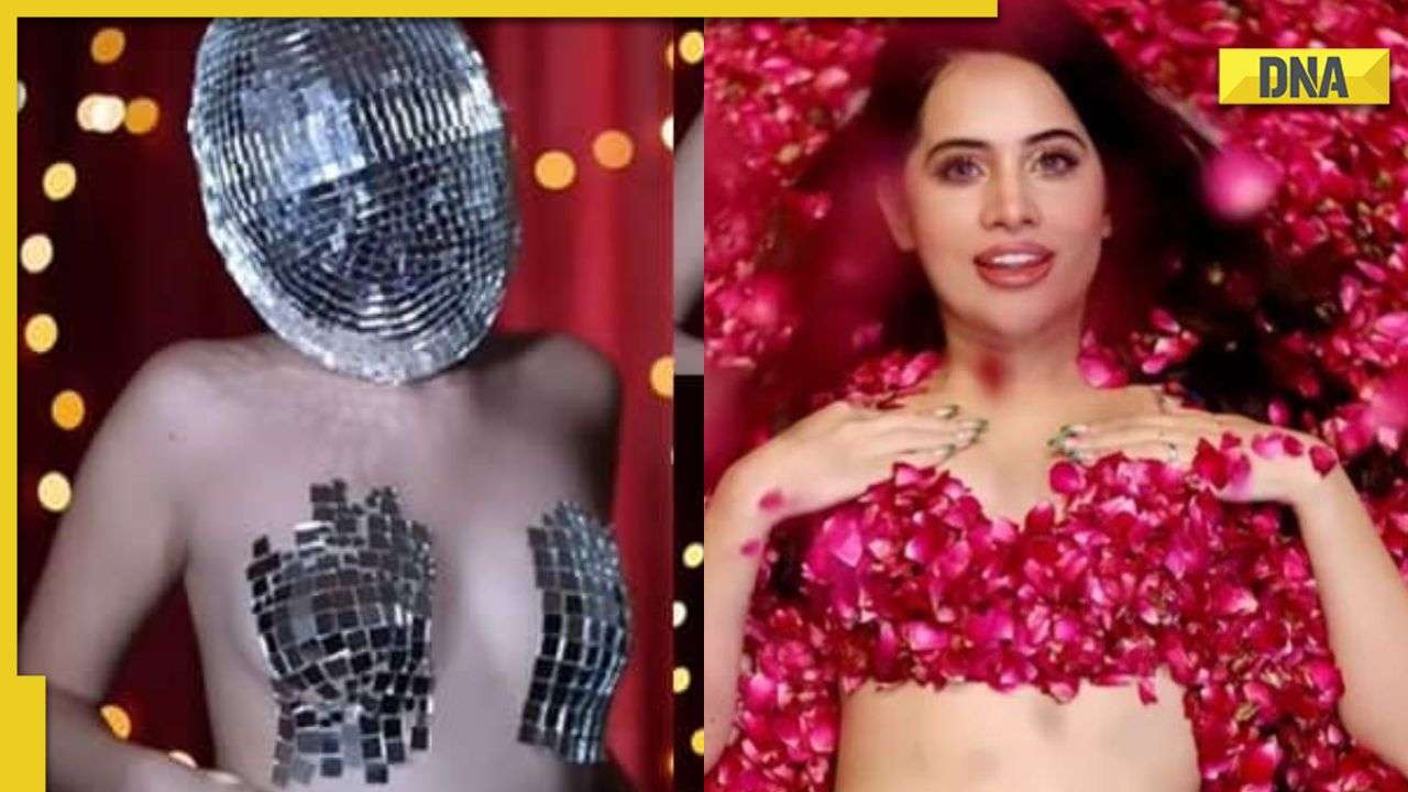 Urfi Javed covers face, breasts with disco-ball inspired outfit, netizens call her 'Raj Kundra 2.0'