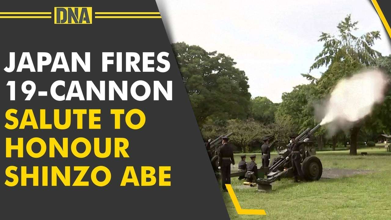 Watch: Japan fires 19-cannon salute to honour Shinzo Abe