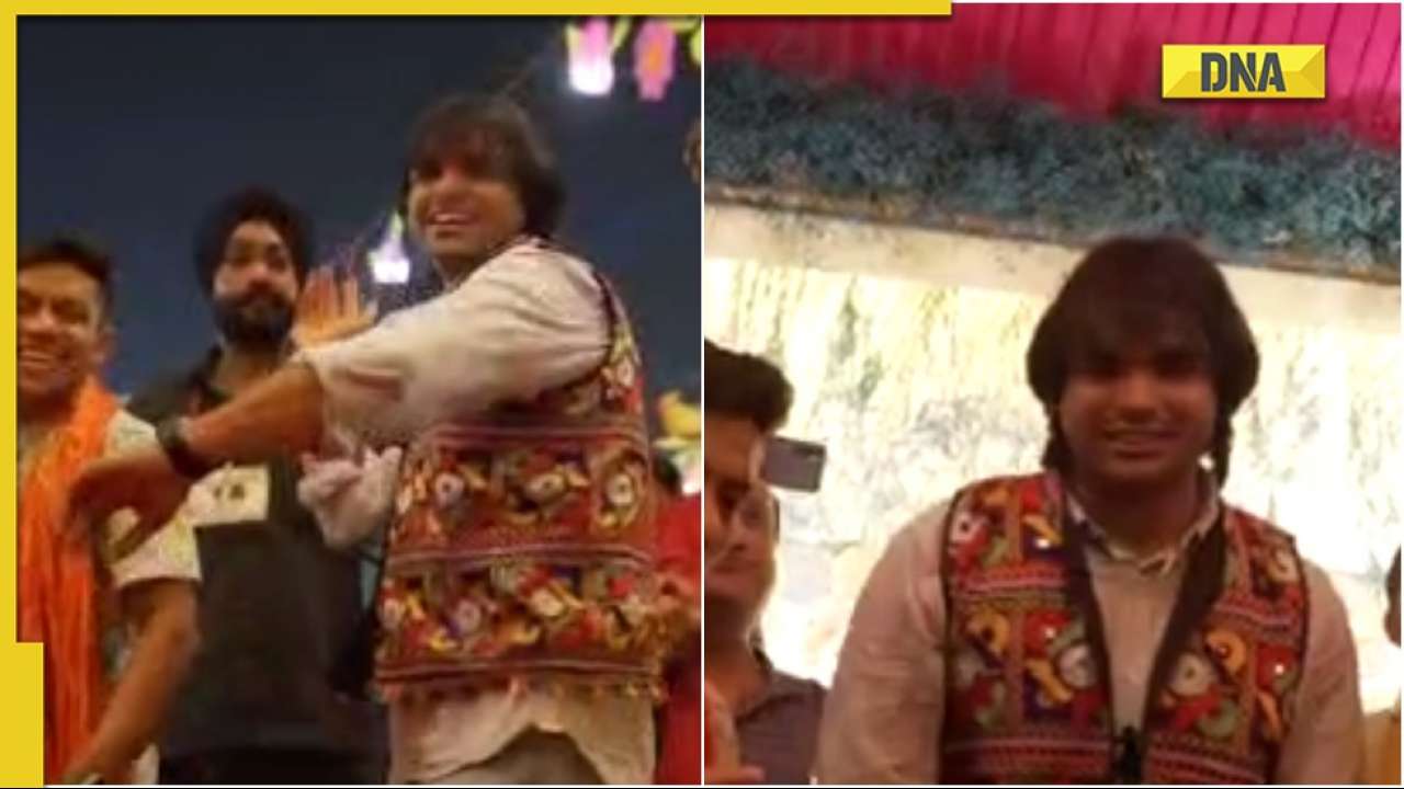 India's golden boy Neeraj Chopra shows off his dance moves as he does Garba in Vadodara, watch video