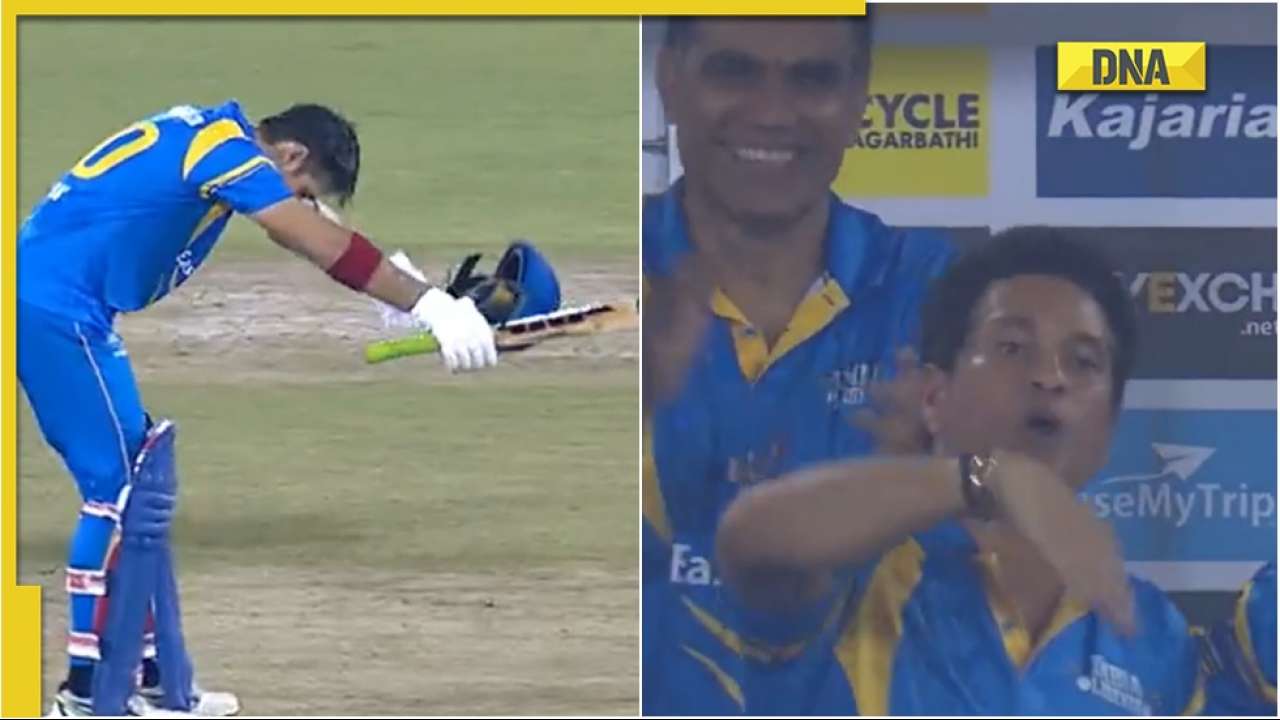 IND-L vs SL-L: Sachin Tendulkar's priceless reaction as Naman Ojha bows down after scoring ton