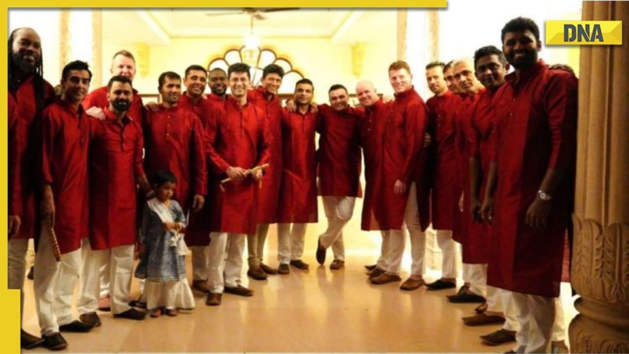 Chris Gayle, Gujarat Giants mates celebrate Navratri at a garba night