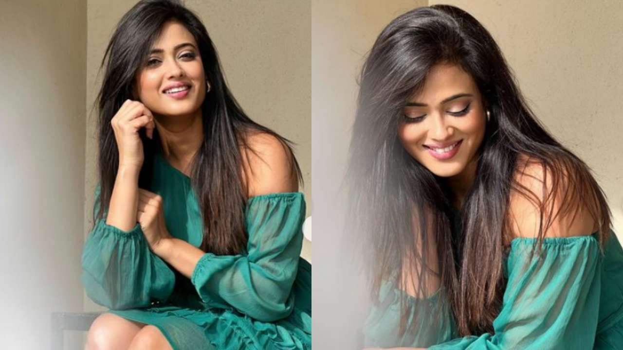 Shweta Tiwari in green outfit