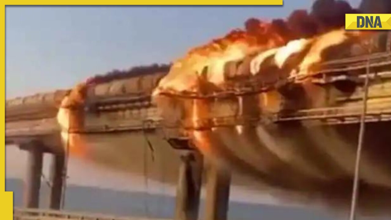 Russia claims truck bomb caused explosion on key bridge to Crimea