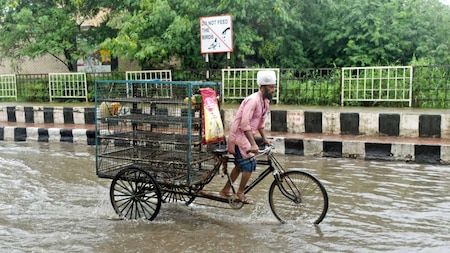 Man riding tri-cart