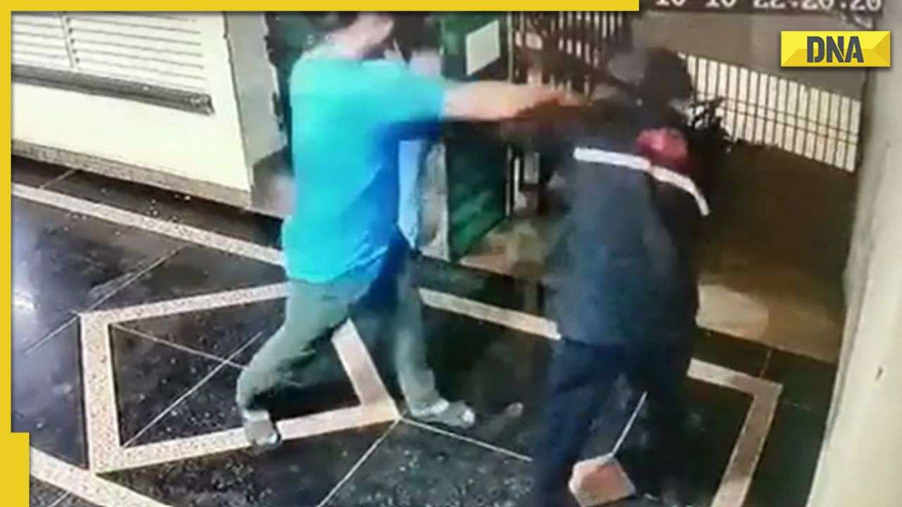 Viral video: Security guard beaten up by resident of Ghaziabad society