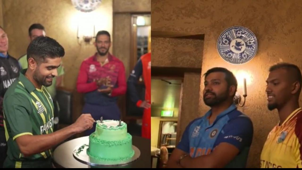 Babar celebrated birthday with Rohit Sharma