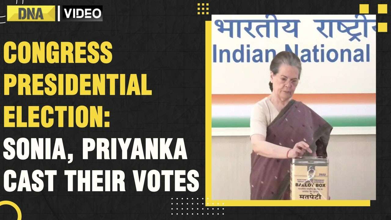 Congress presidential election: Sonia, Priyanka Gandhi cast their votes