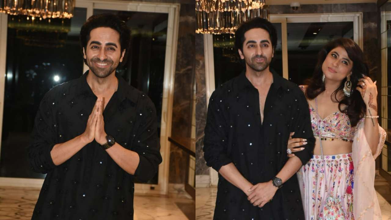 Diwali Bash Ayushmann Hosts Diwali Party Kartik Aaryan Kriti Sanon Step Out In Ethnic