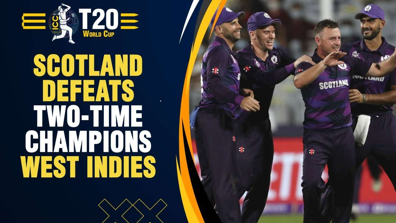 T20 World Cup: Scotland stun 2-time champions West Indies by 42 runs 