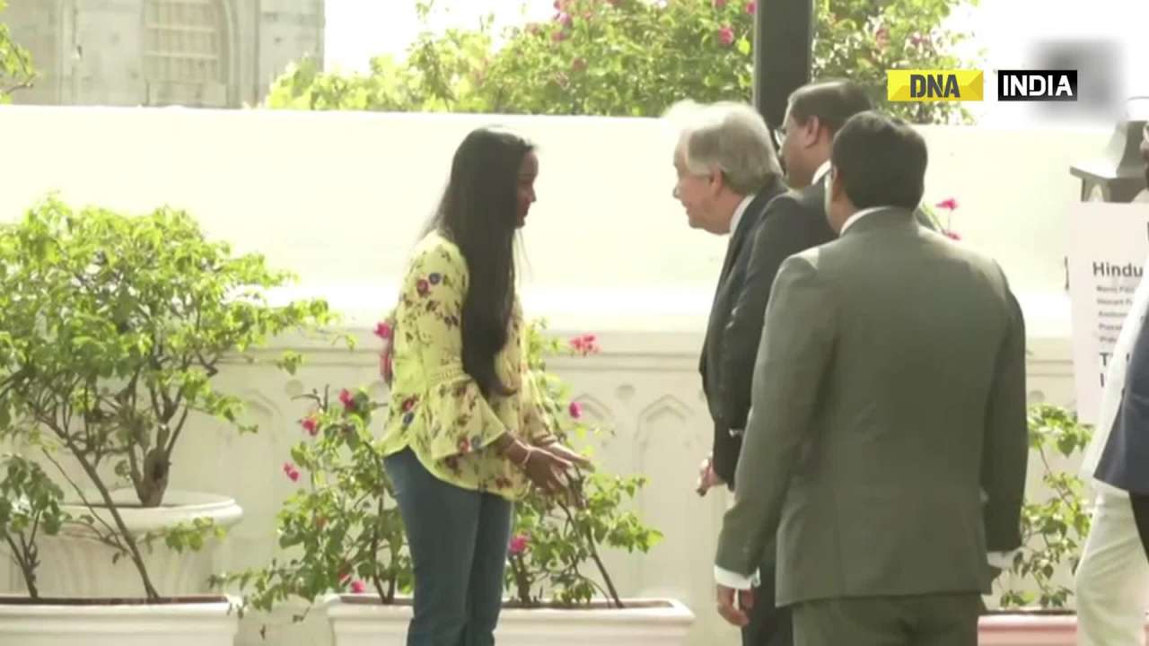United Nations Secy-Gen António Guterres meets 26/11 terror attack survivor Devika