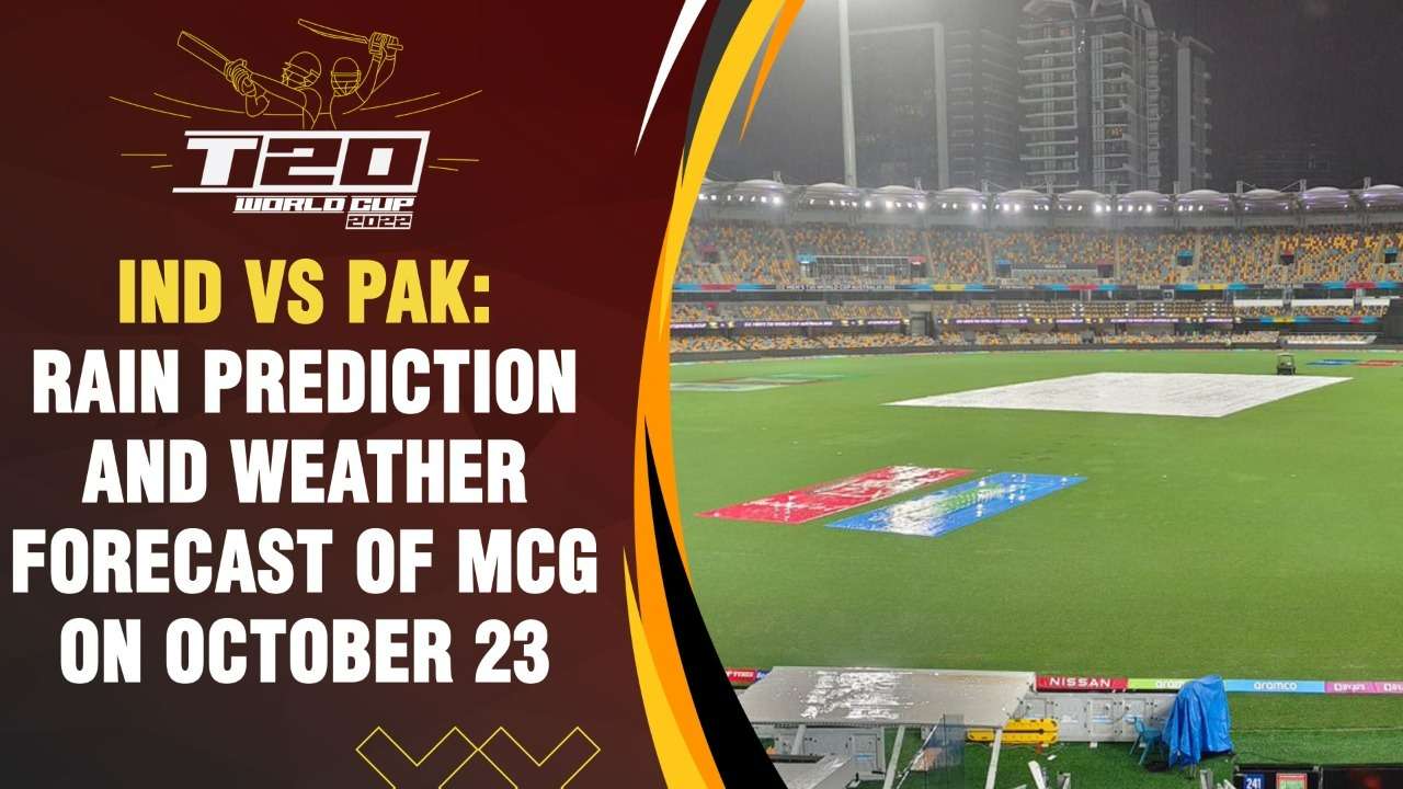 IND vs PAK T20 WC: Watch rain prediction and weather forecast of MCG on October 23